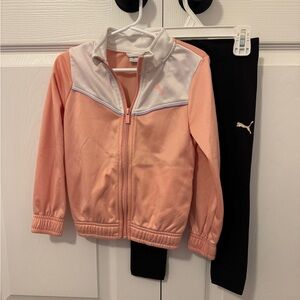 Puma Coral and Black Athletic Set